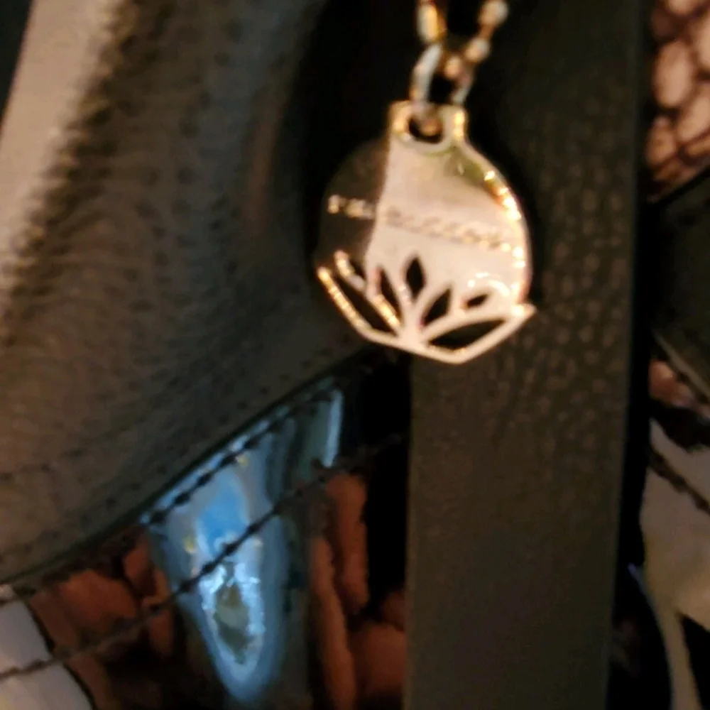 Big Buddha Black and Gray Patterned Tote - Picture 8 of 11